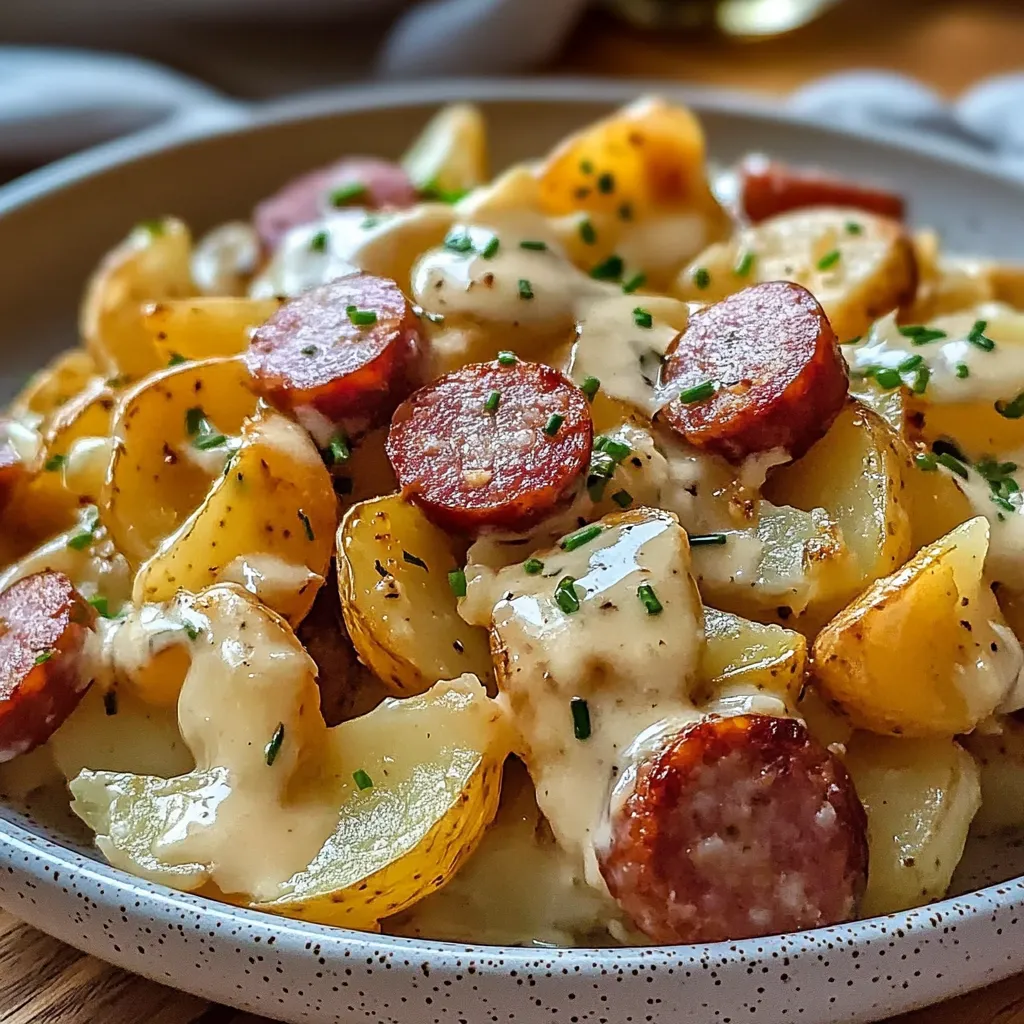 Cheesy Ranch Potatoes and Smoked Sausage Recipe