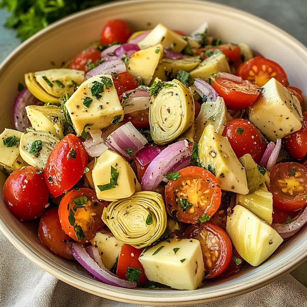 Easy Tuscan Artichoke Tomato Salad