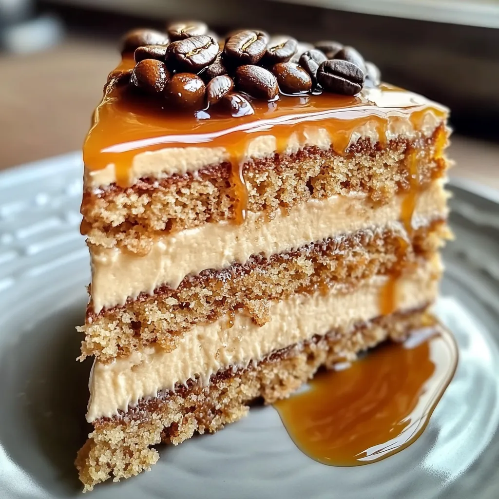 Gooey Coffee Caramel Cake