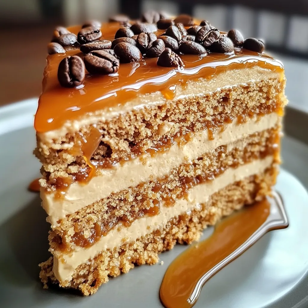 Gooey Coffee Caramel Cake Recipe