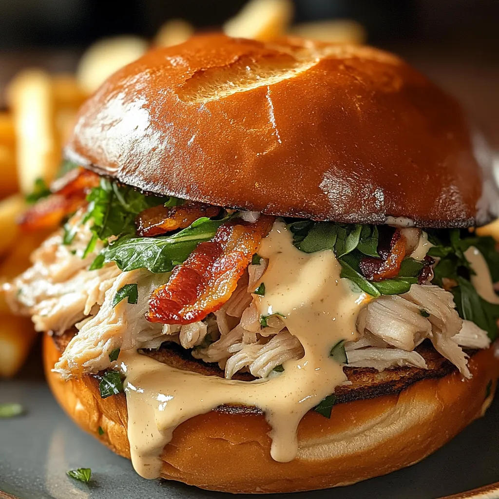 Slow Cooker Chicken Bacon Ranch Sandwiches Recipe