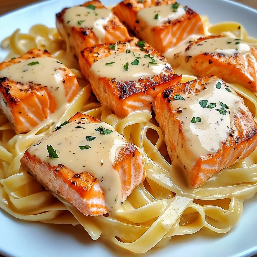 A plate of food with fish and pasta.