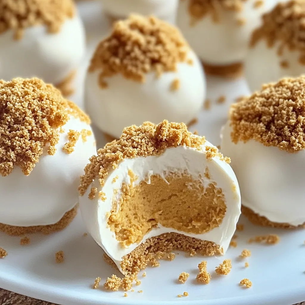 no-bake pumpkin cheesecake balls​