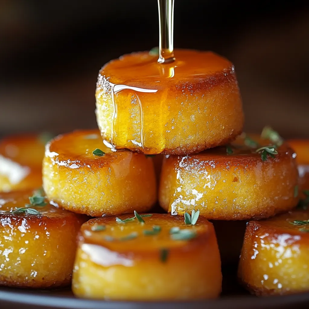 Close-up Southern-Style Honey Butter Cornbread Poppers