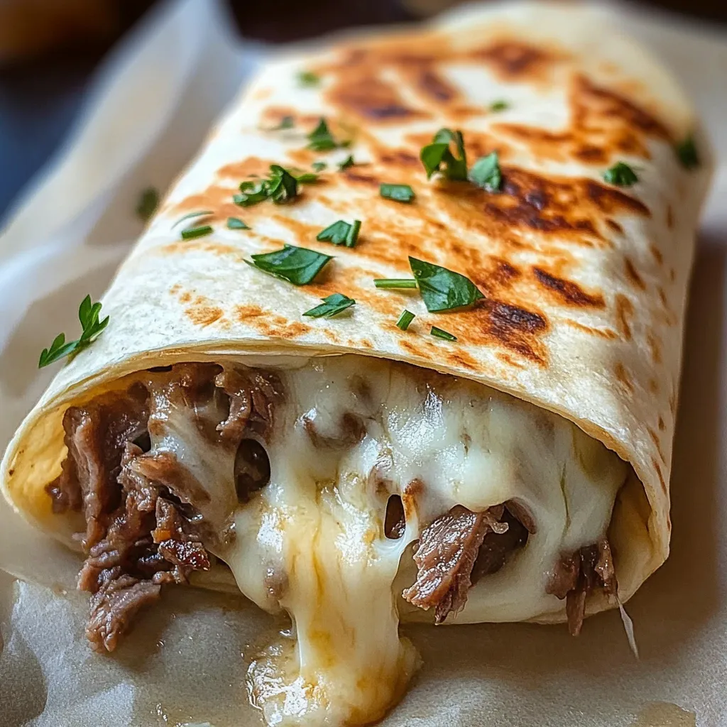 Easy Philly Cheesesteak Grilled Wrap