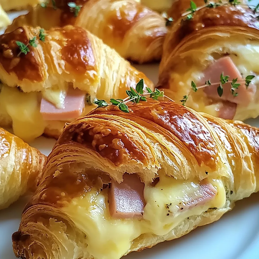 Easy Baked Ham and Cheese Croissants