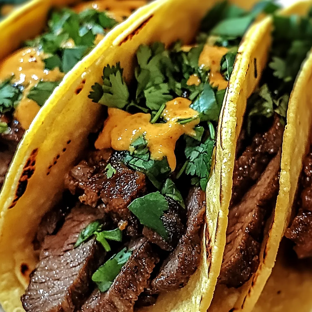 Garlic Butter Honey BBQ Beef Tacos