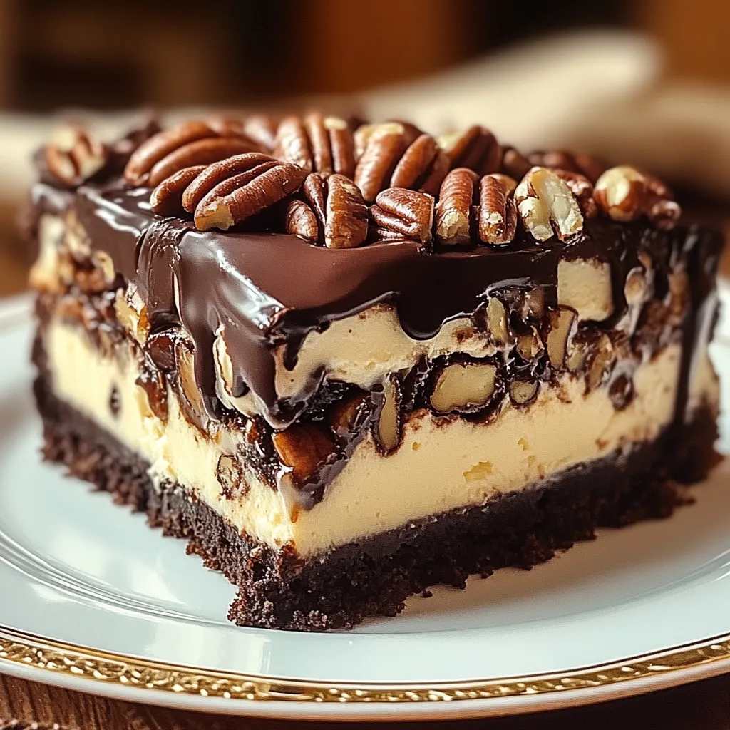 Chocolate Pecan Cream Cheesecake