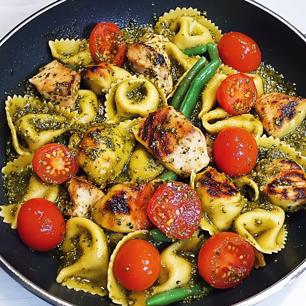 Chicken Ravioli with Pesto and Veggies Recipe