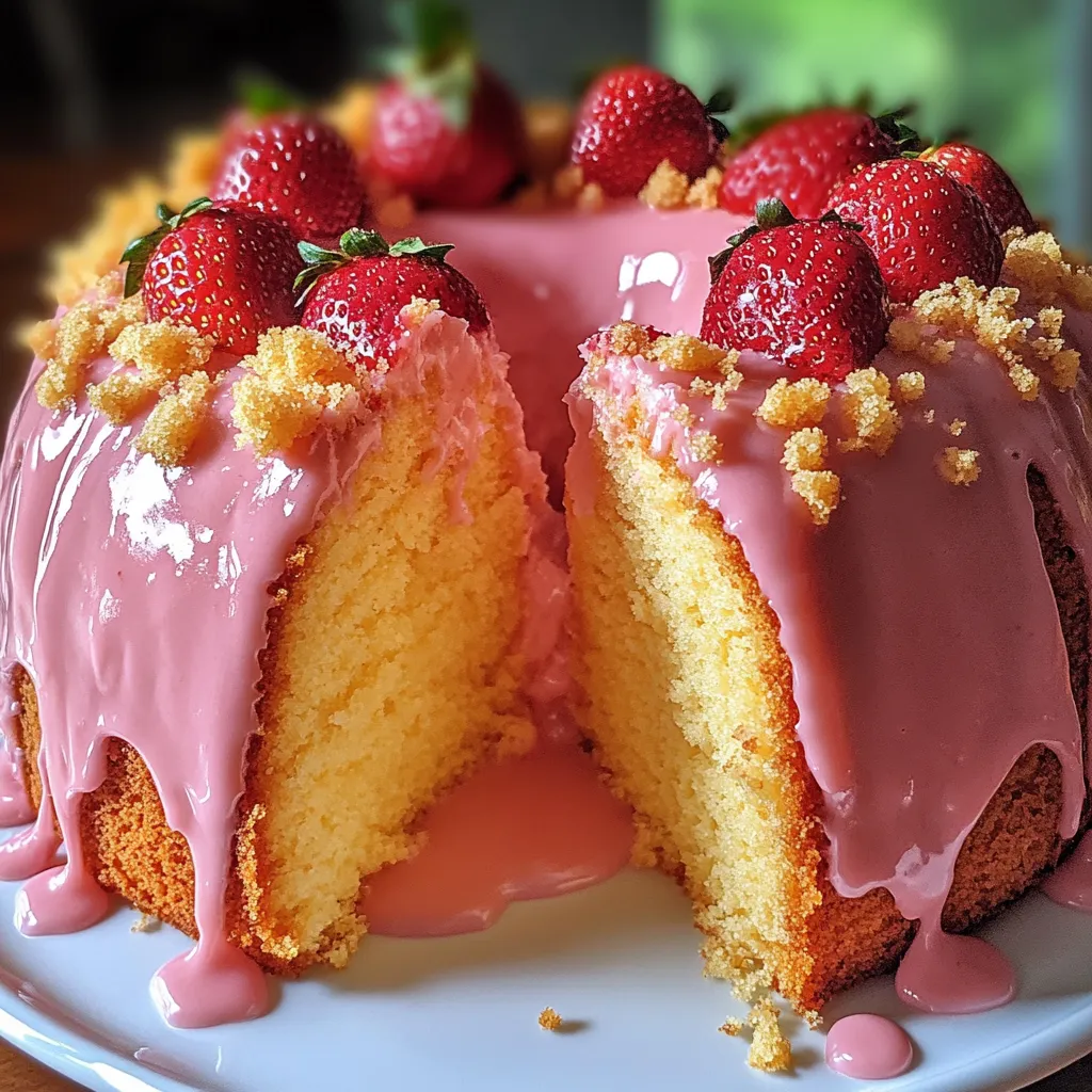 Strawberry Cheesecake Bundt Cake