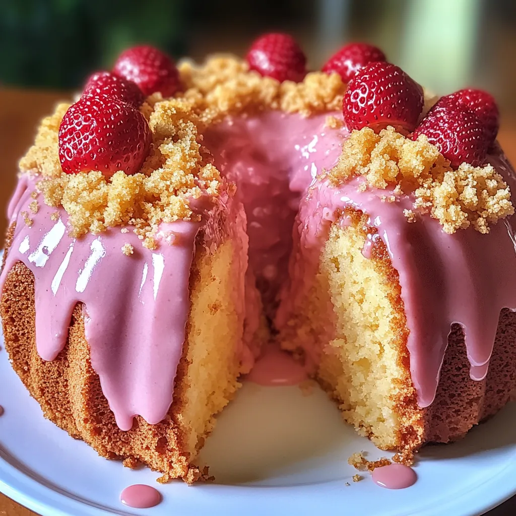 Strawberry Cheesecake Bundt Cake Recipe