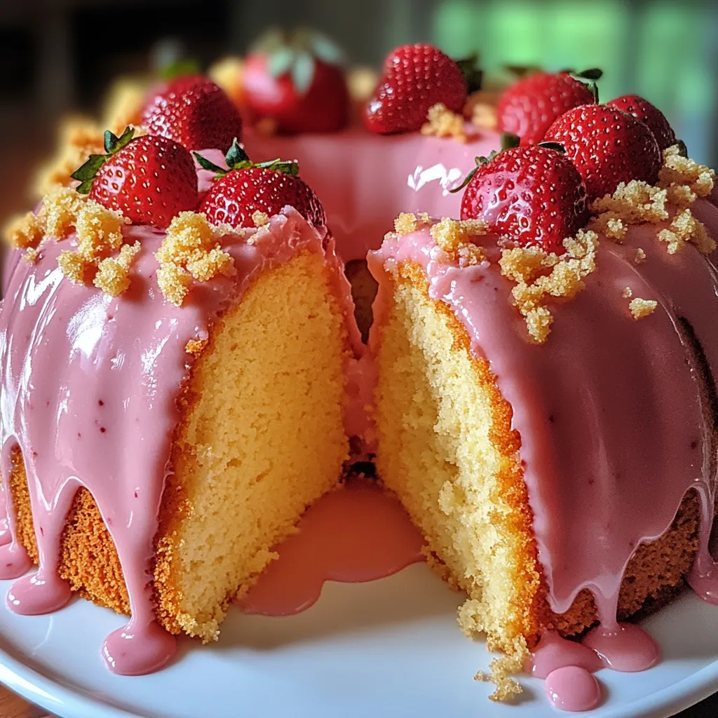 Easy Strawberry Cheesecake Bundt Cake