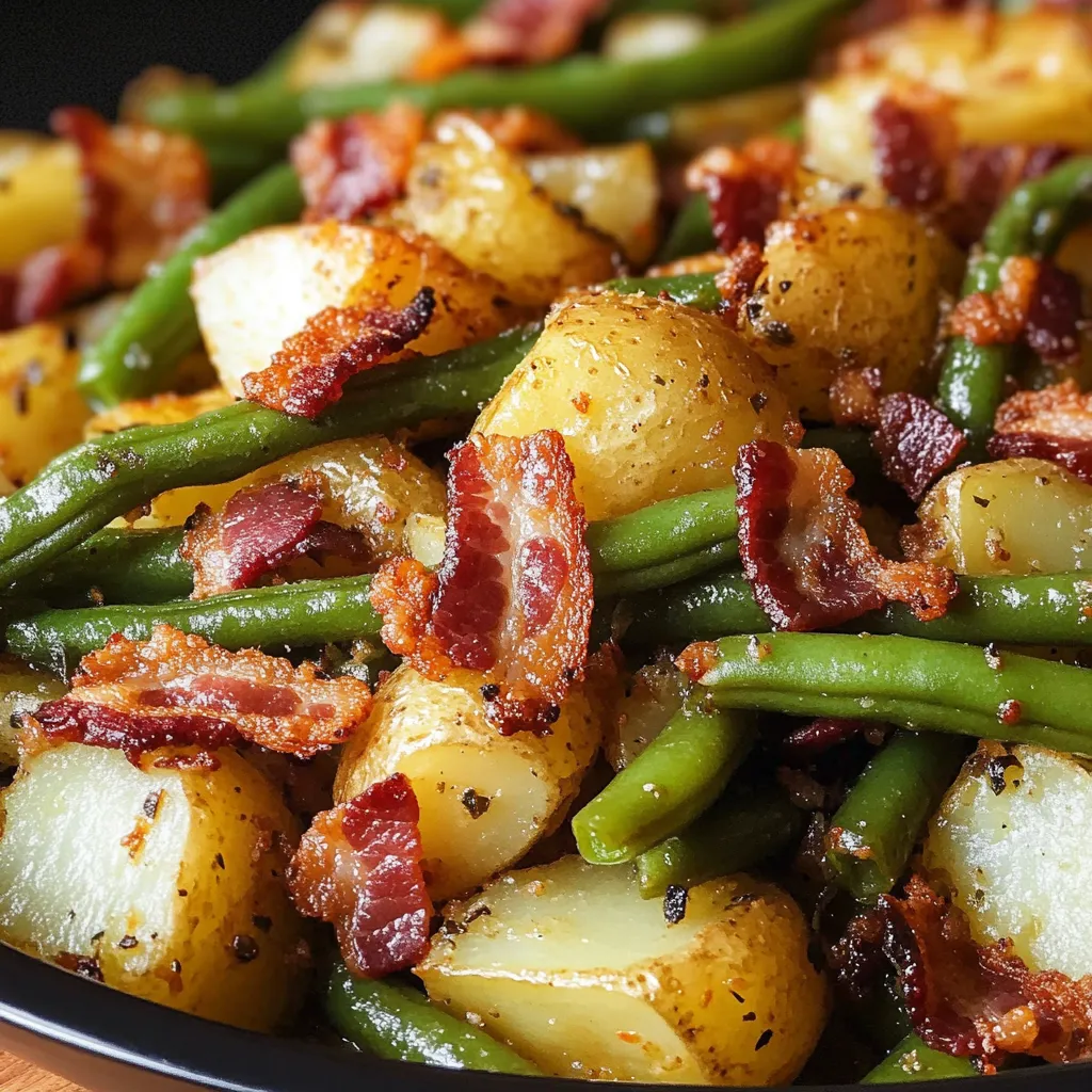 Country Ranch Green Beans and Potatoes with Bacon Recipe