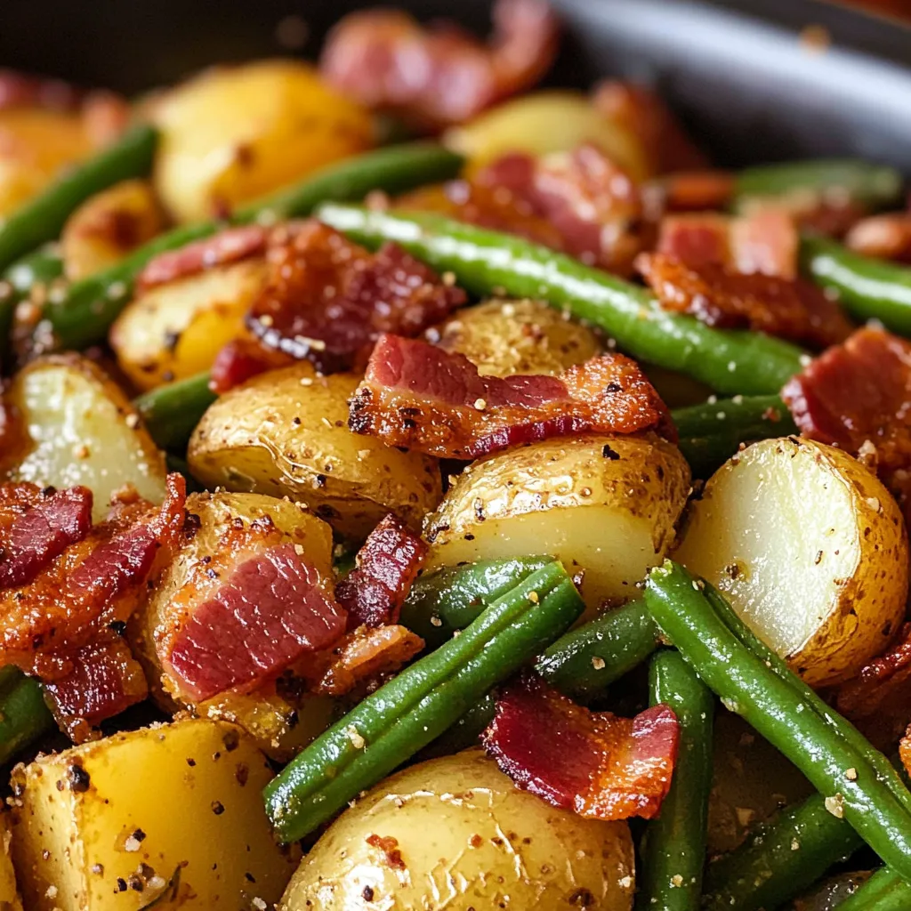 Country Ranch Green Beans and Potatoes with Bacon