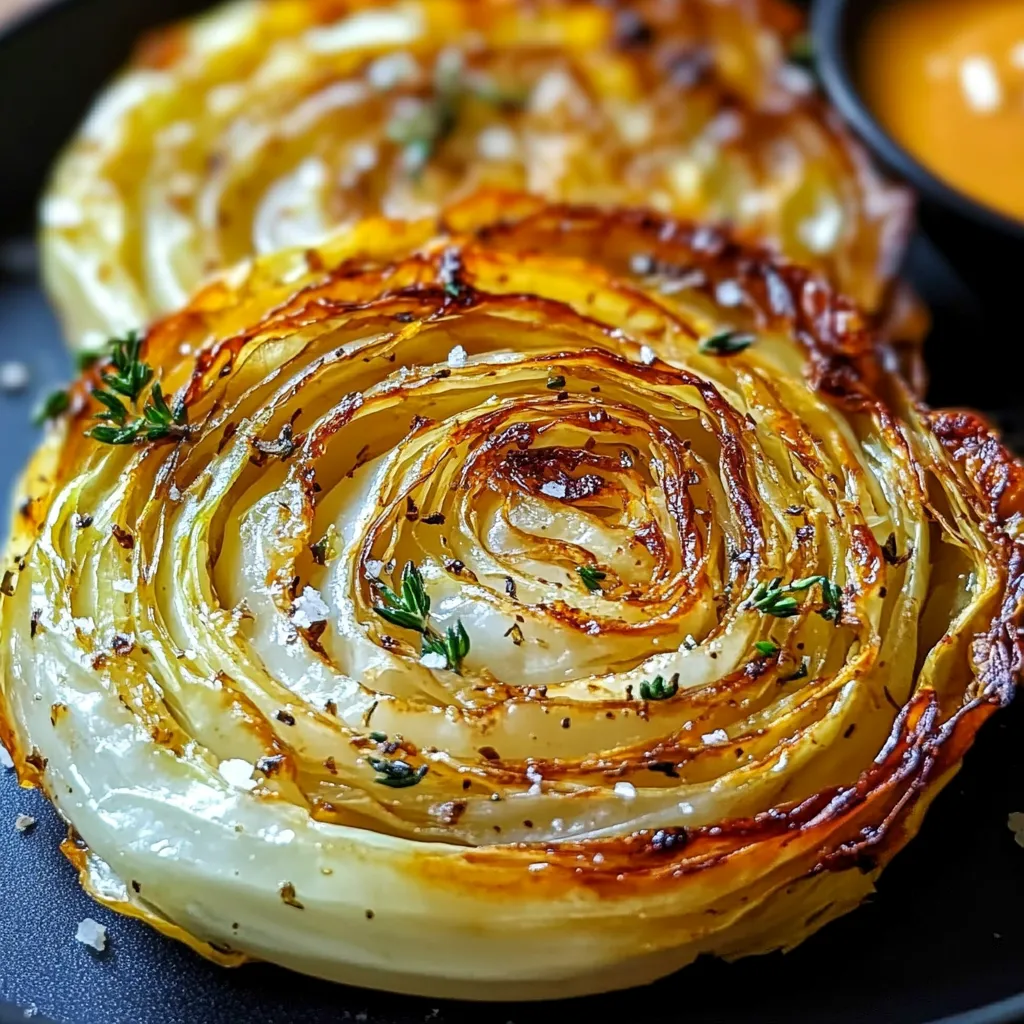 Easy Oven Roasted Garlic Cabbage Steaks
