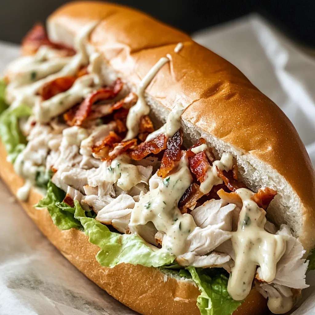 Easy Chopped Chicken Bacon Ranch Sub Recipe