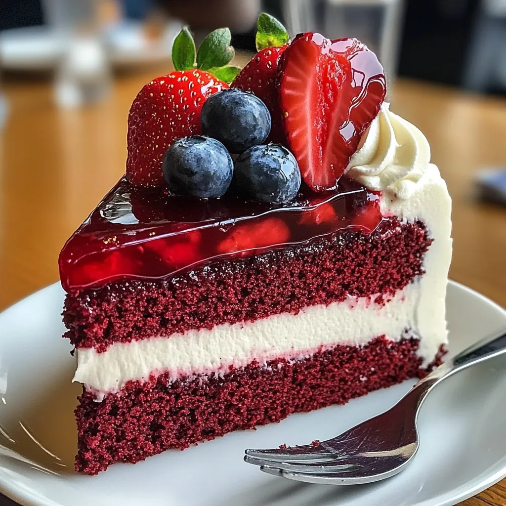 Easy Red Velvet Strawberry Cheesecake
