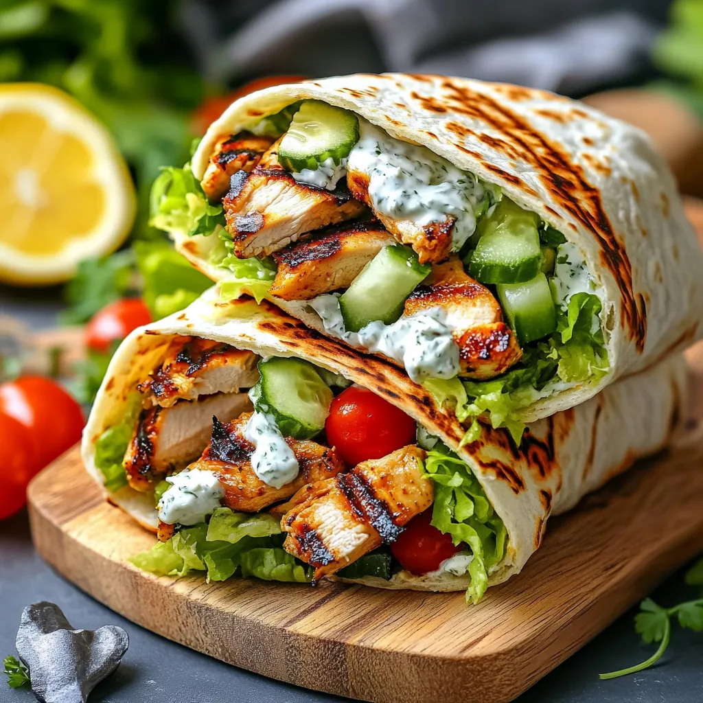 Mediterranean Chicken Gyros with Creamy Feta Tzatziki
