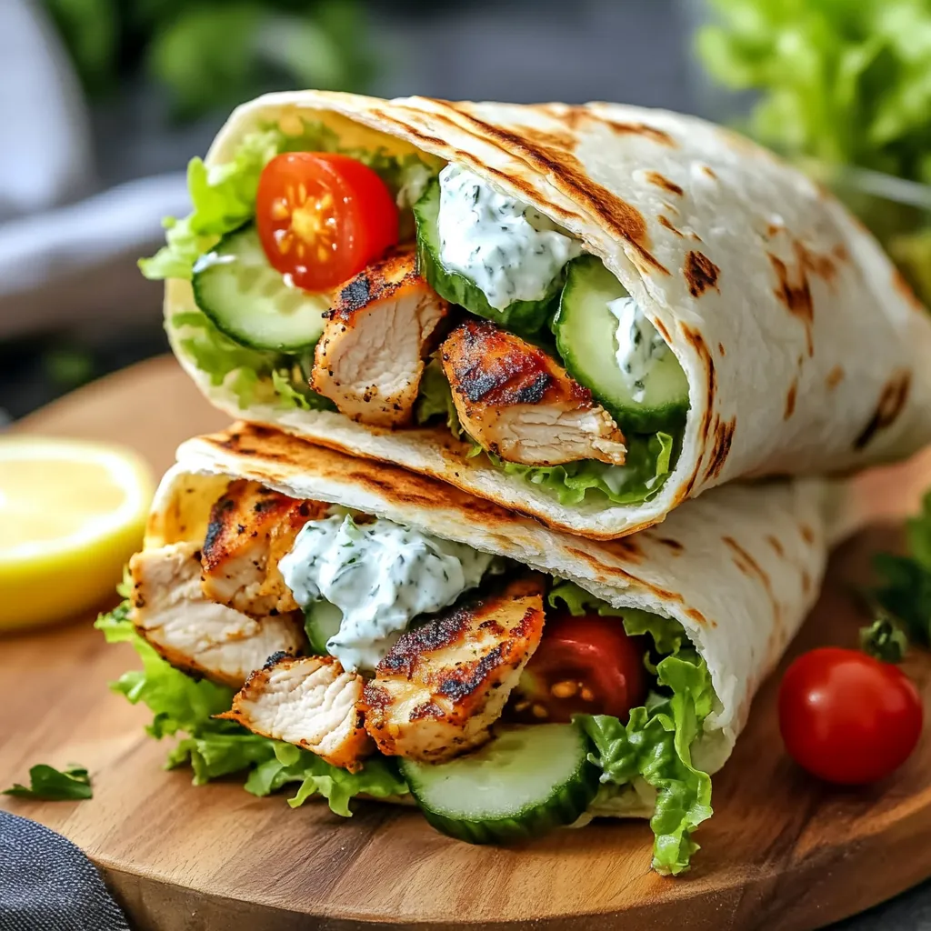 Easy Mediterranean Chicken Gyros with Creamy Feta Tzatziki Delight