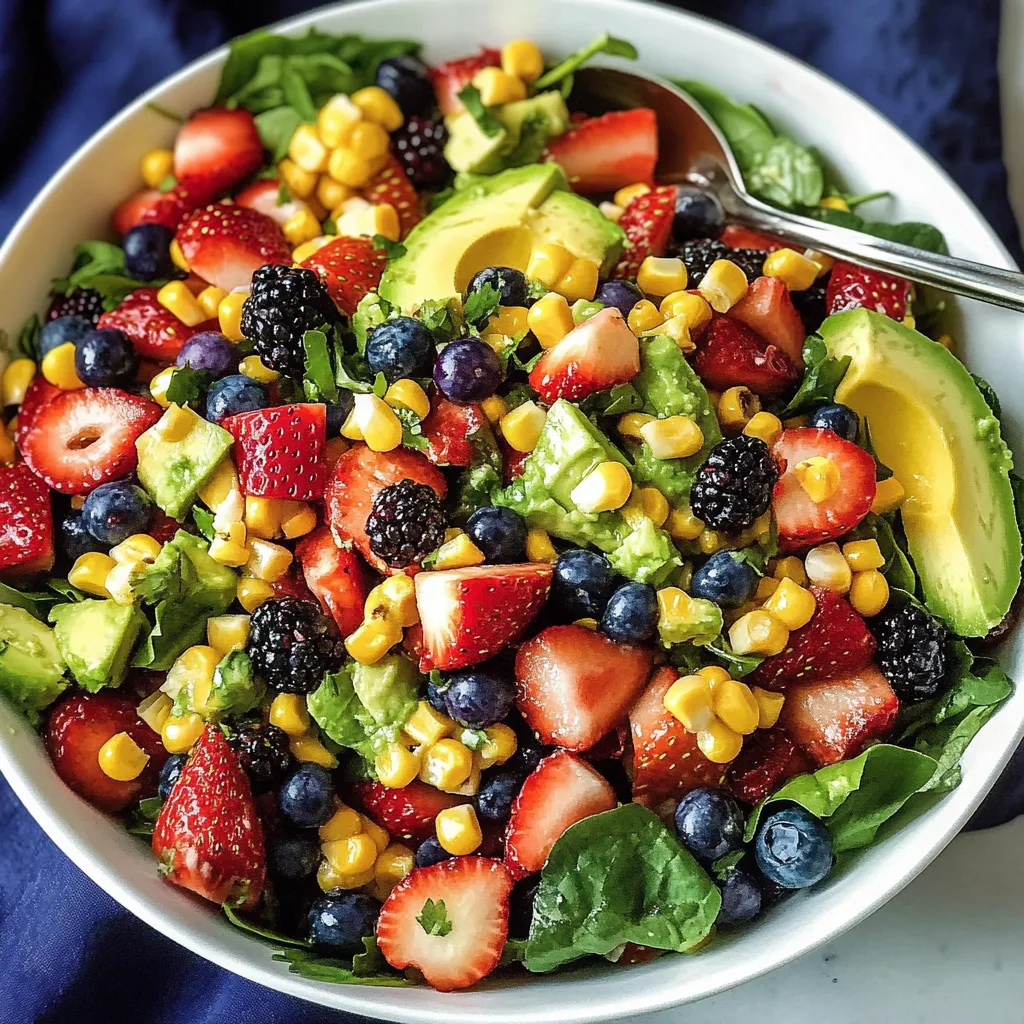Strawberry Avocado Corn Salad