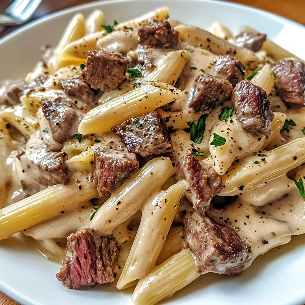 Easy Creamy Steak Pasta