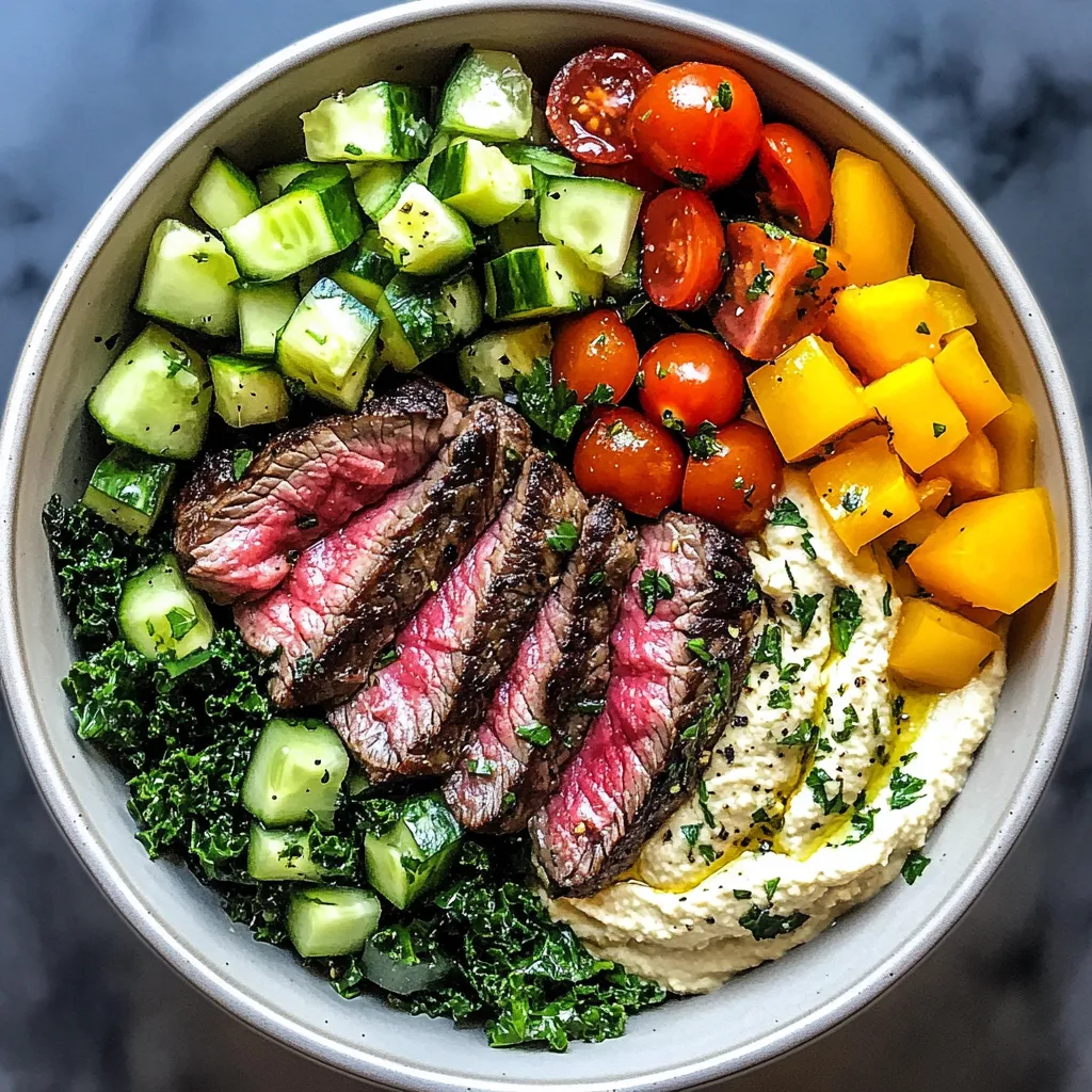 A bowl of food with meat, vegetables, and sauce.