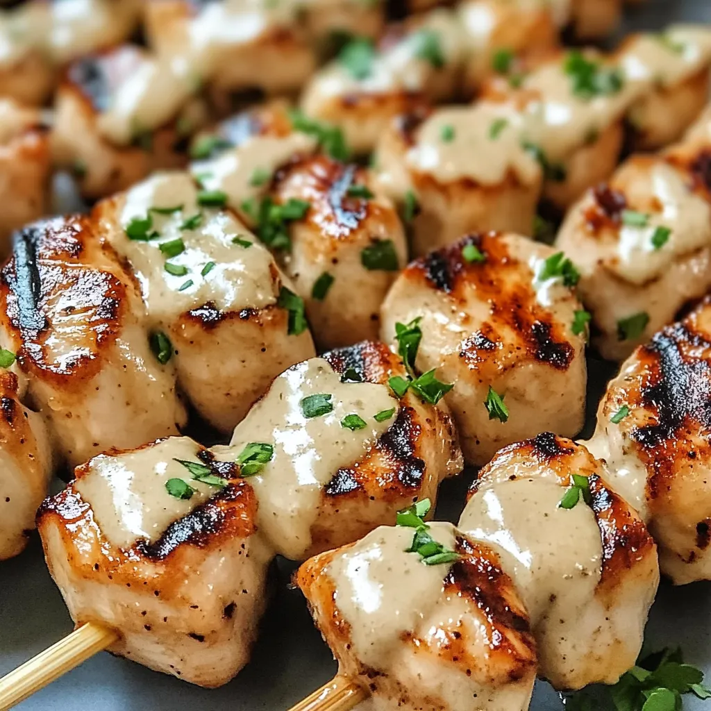 Easy Bang Bang Chicken Skewers