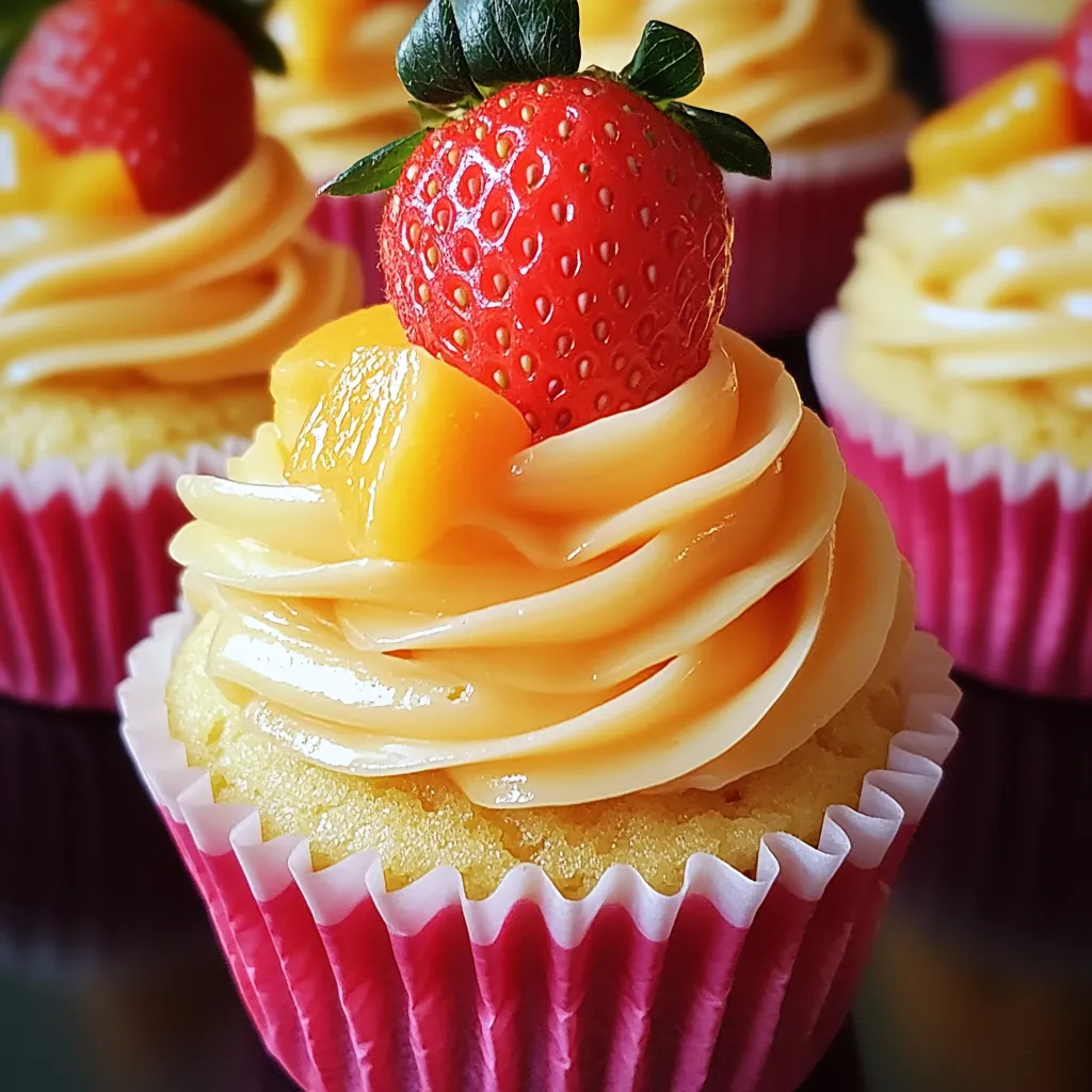 Strawberry Mango Cupcakes