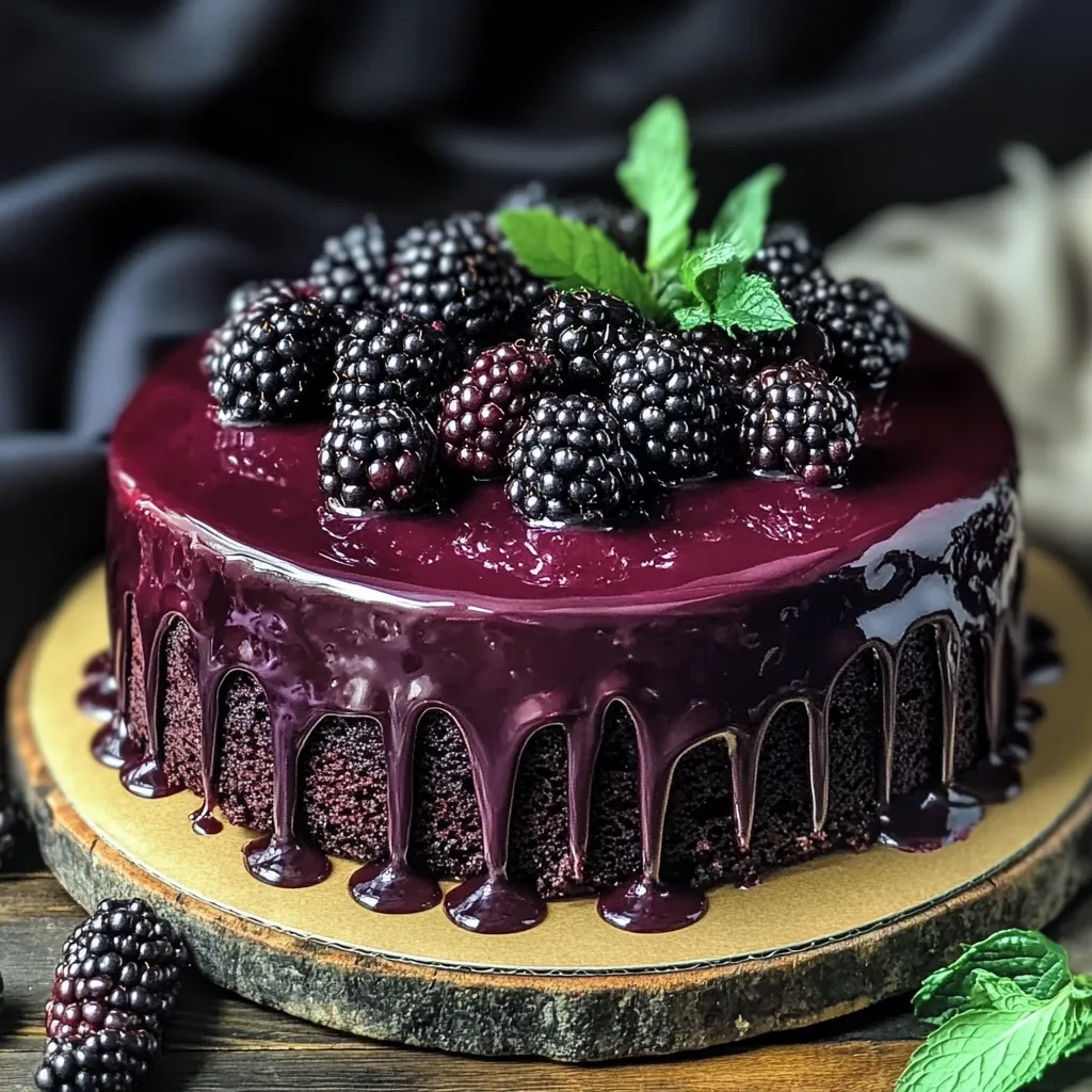 Blackberry Velvet Gothic Cake