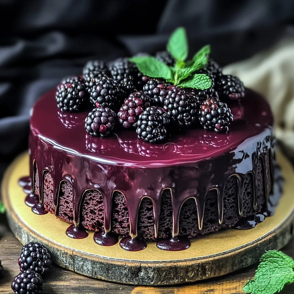 Blackberry Velvet Gothic Cake Recipe