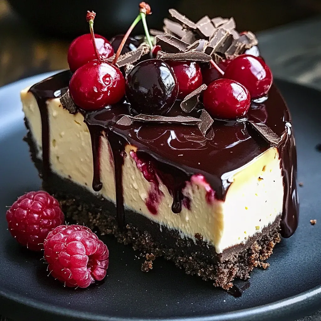 A slice of chocolate cake with raspberries on top.