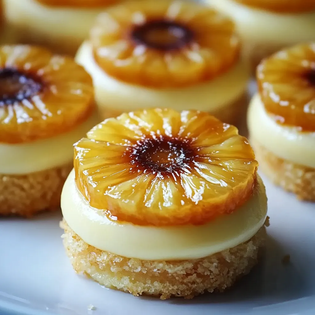 Mini Pineapple Upside-Down Cheesecakes.