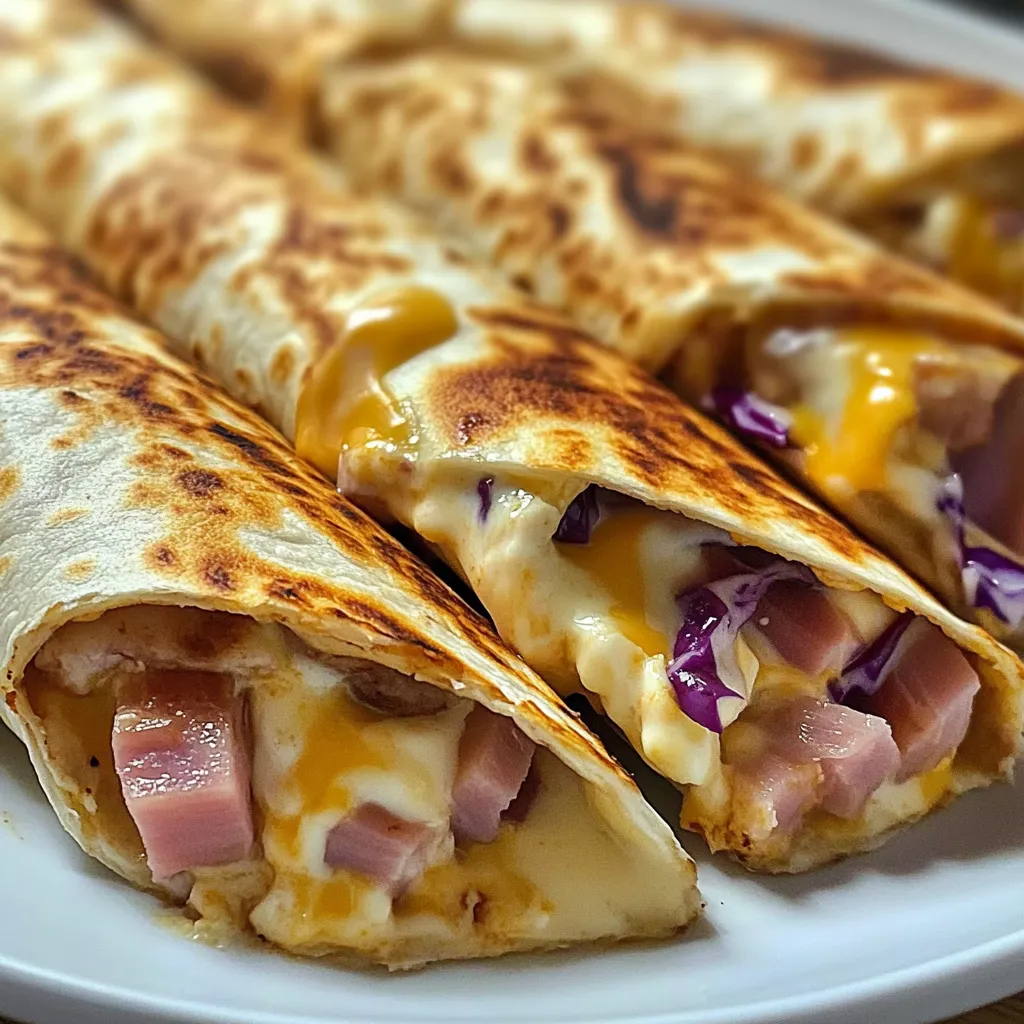 A plate of food with a burrito and a sandwich.