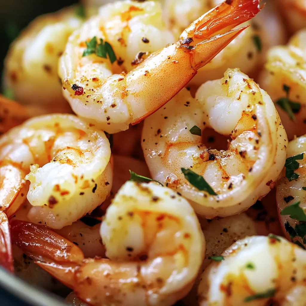 A bowl of shrimp with spices.