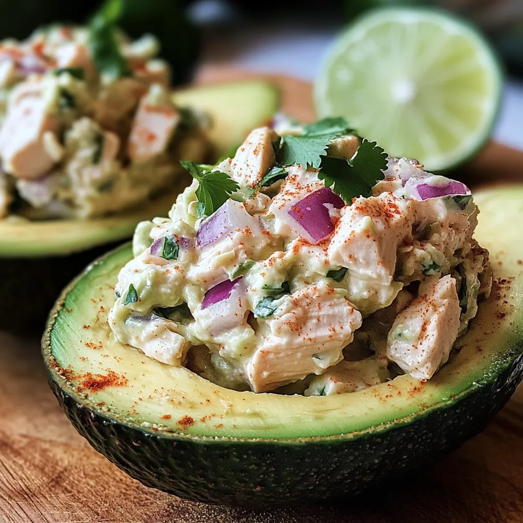 A slice of avocado with a spoonful of guacamole.