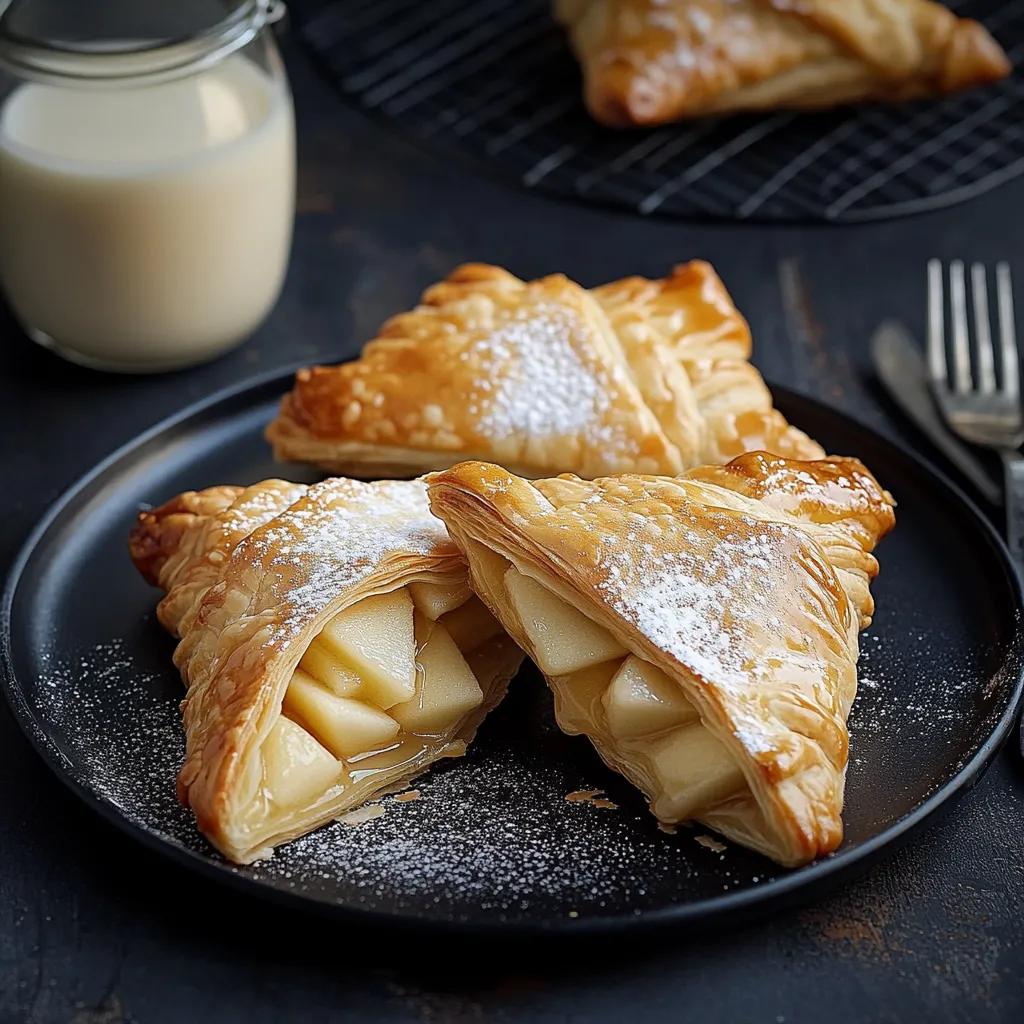 A plate with two pieces of pastry on it.