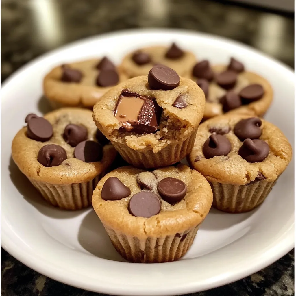 A plate of chocolate chip cookies.