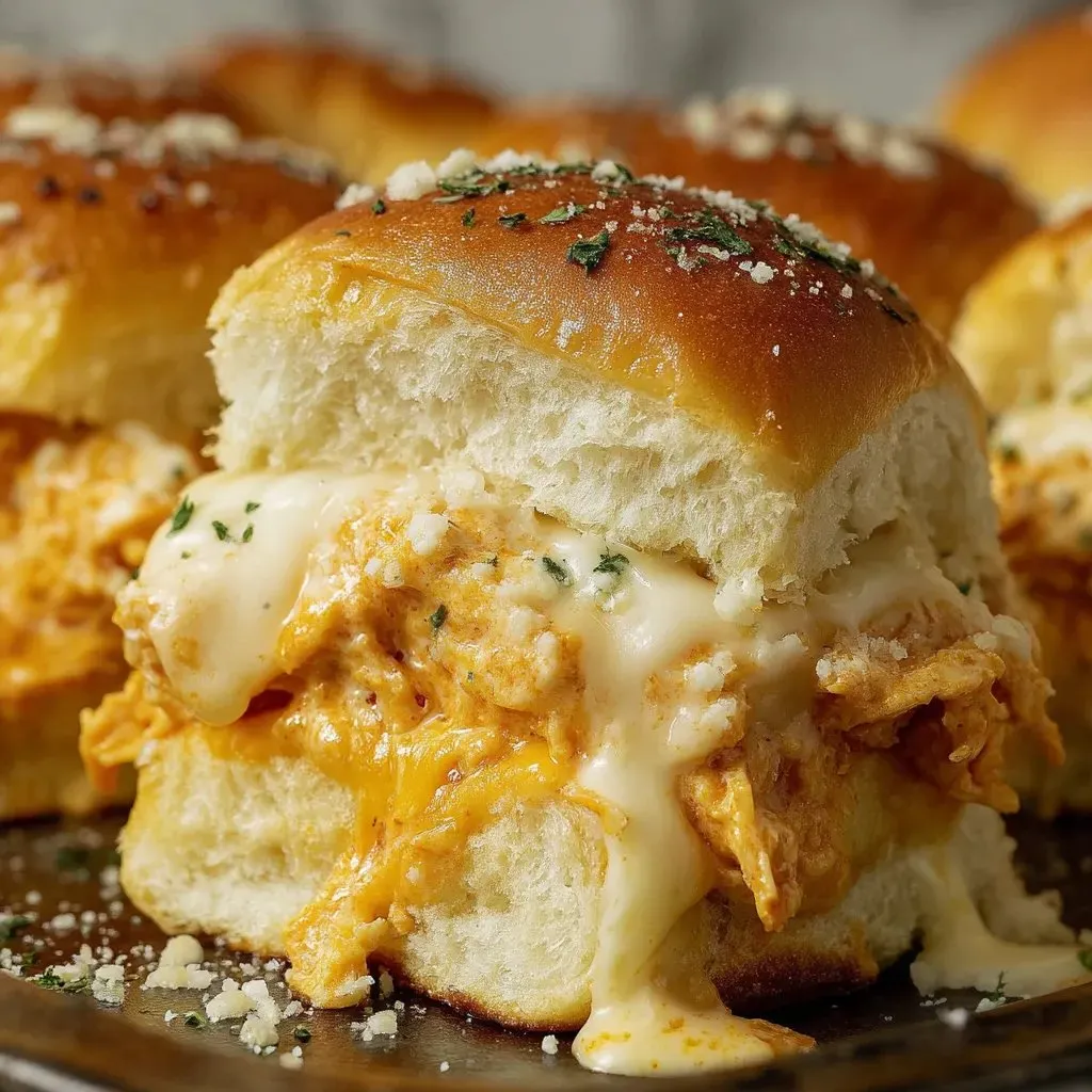 A plate of sandwiches with cheese and meat.