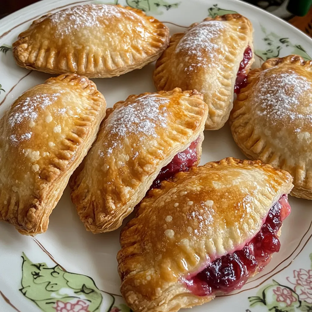 A plate of pastries with powdered sugar and berries.