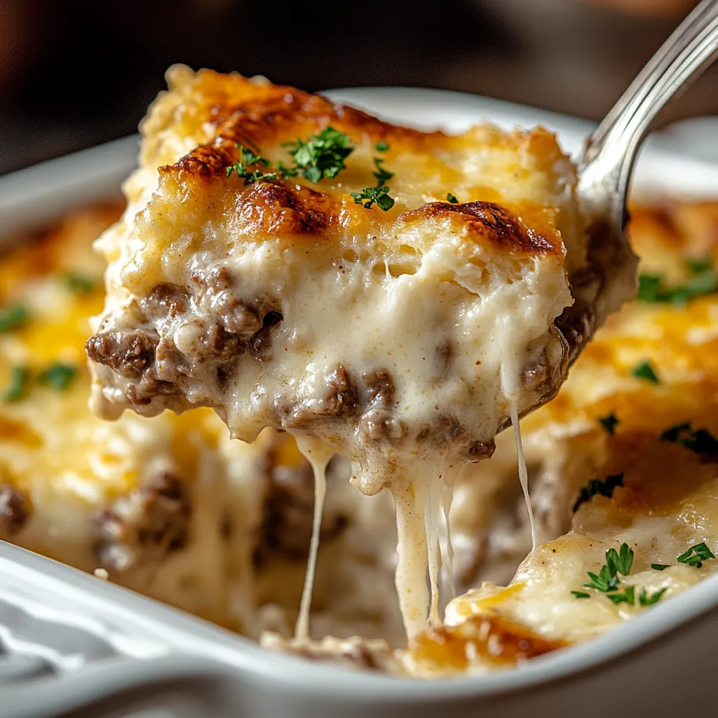 A fork is picking up a piece of food.