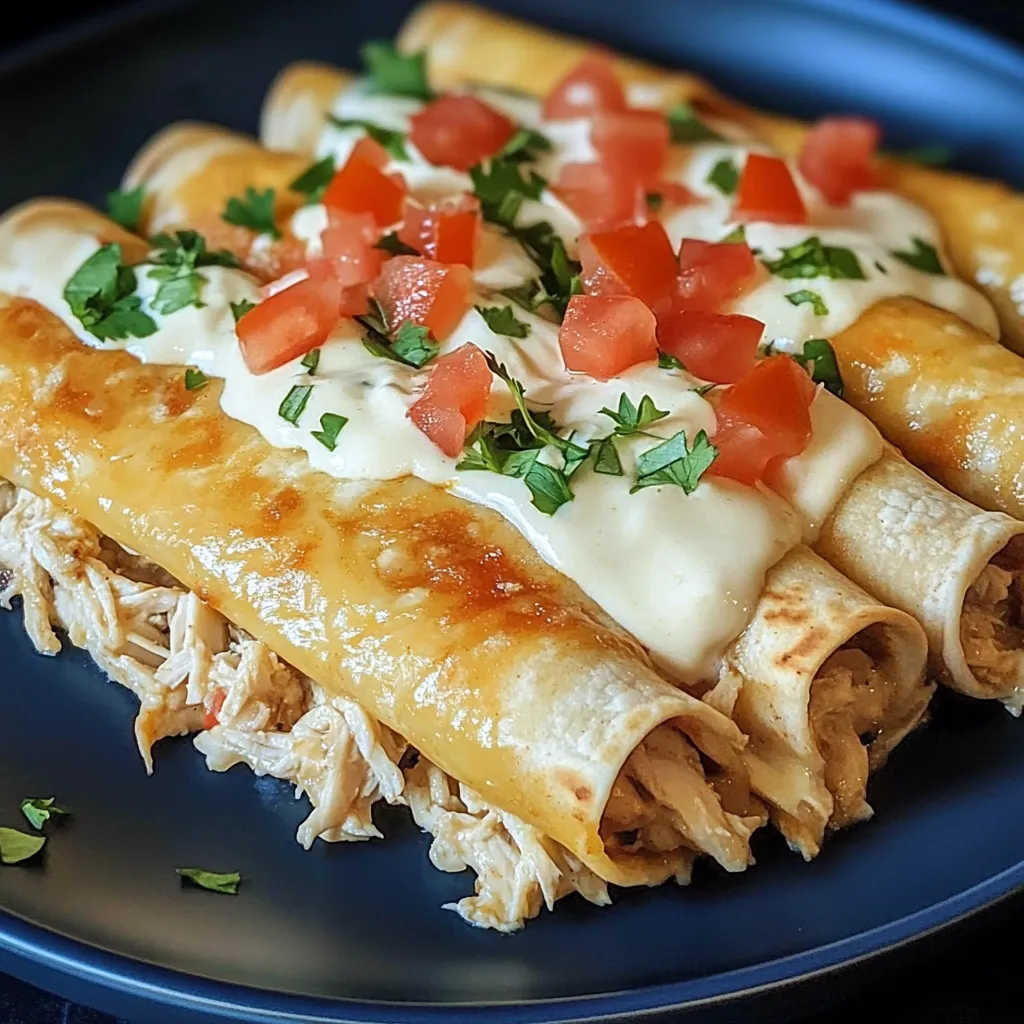 A plate of food with a white sauce on top.