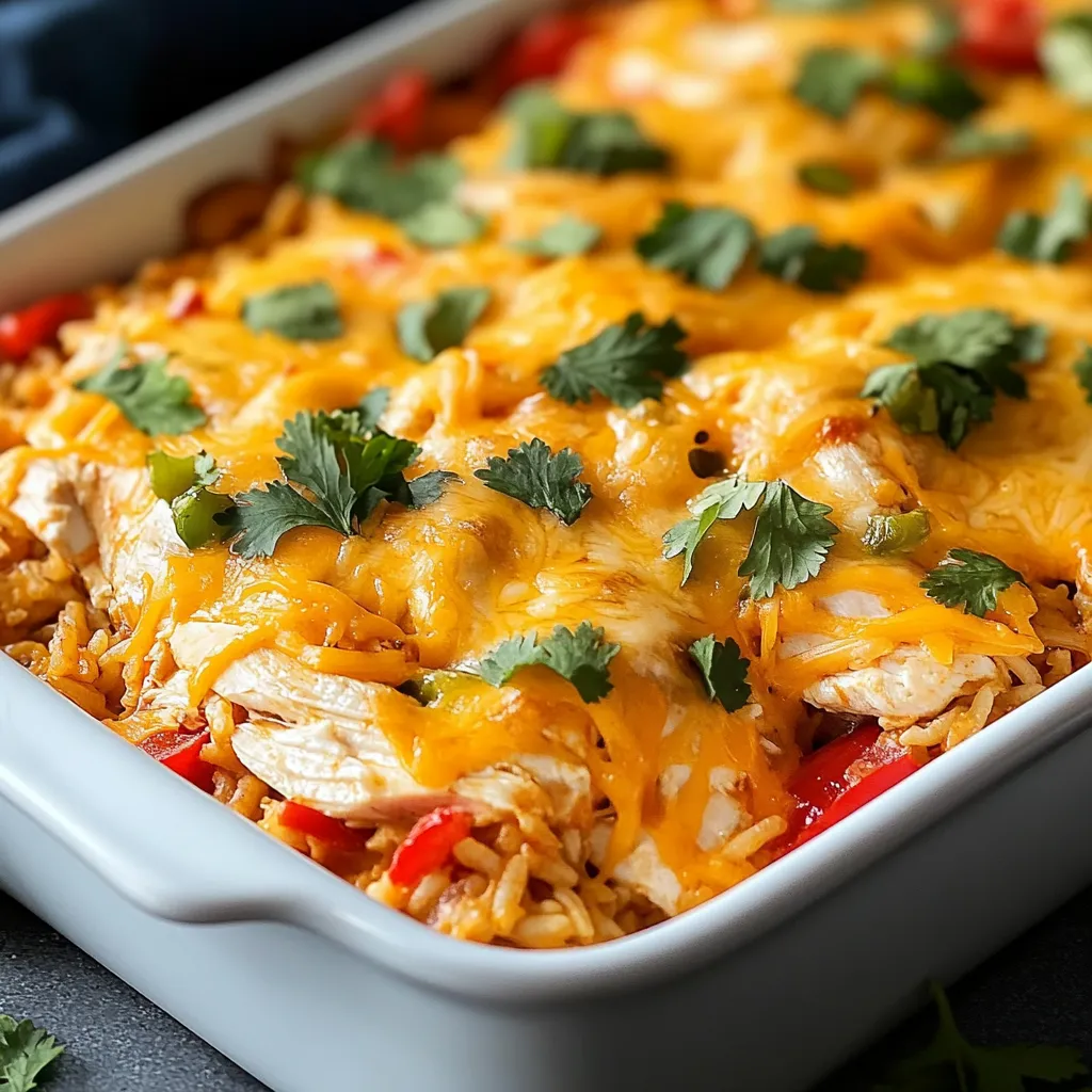 A dish of chicken and rice with green onions.