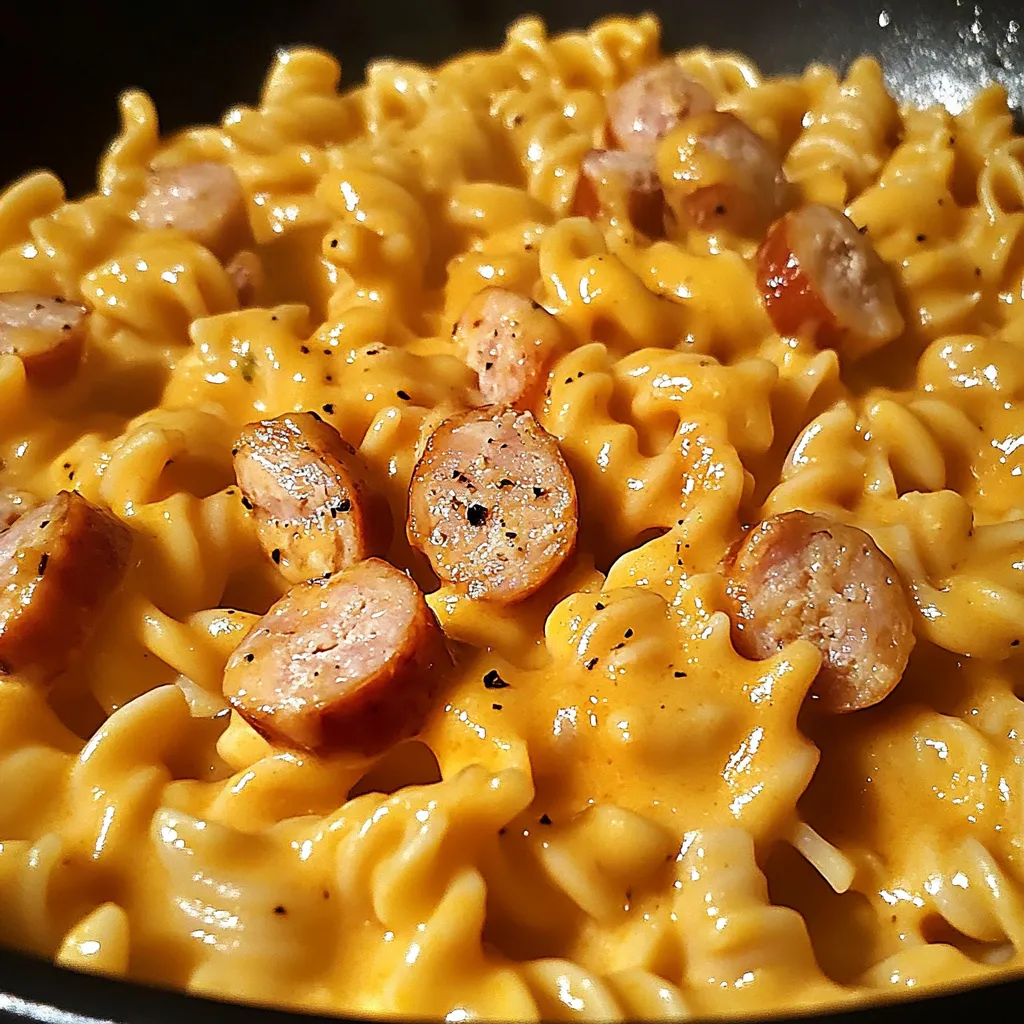 A bowl of macaroni and cheese with hot dogs on top.