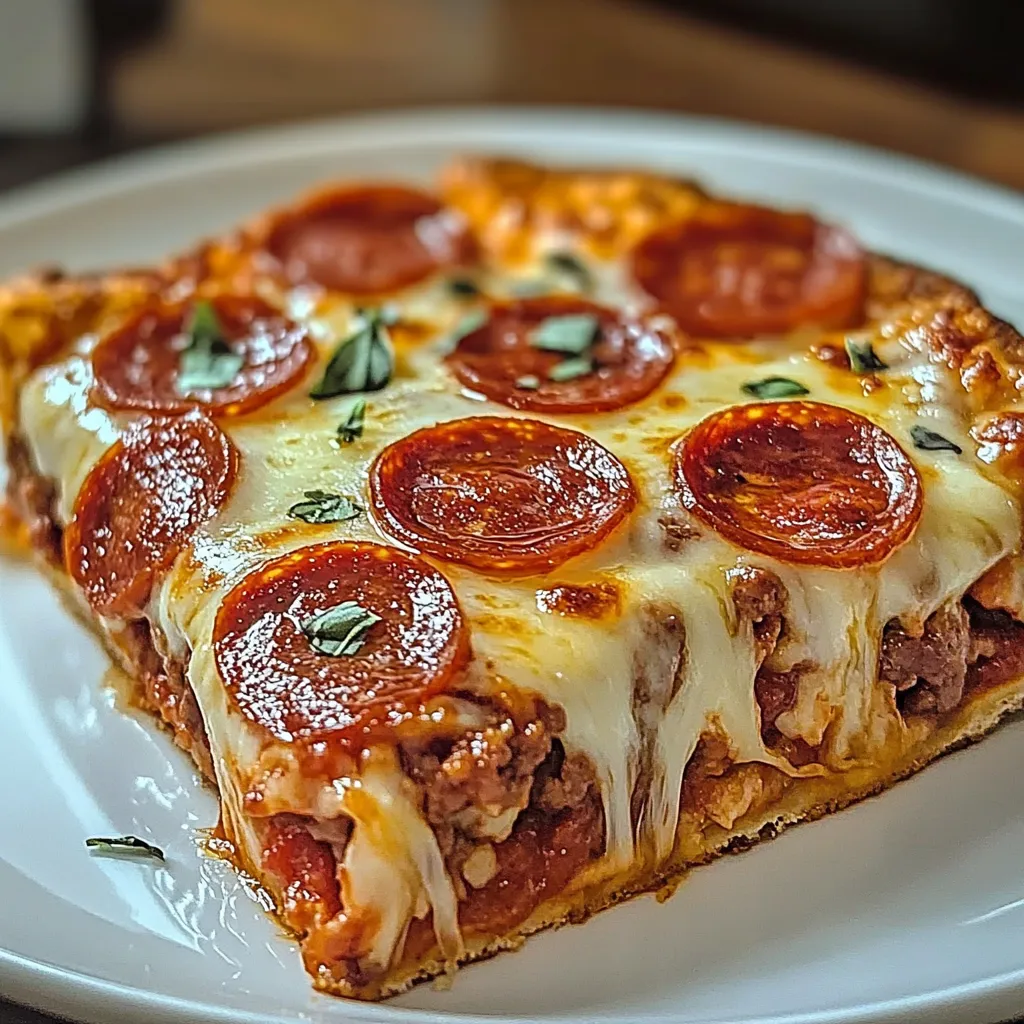 A slice of pepperoni pizza on a white plate.